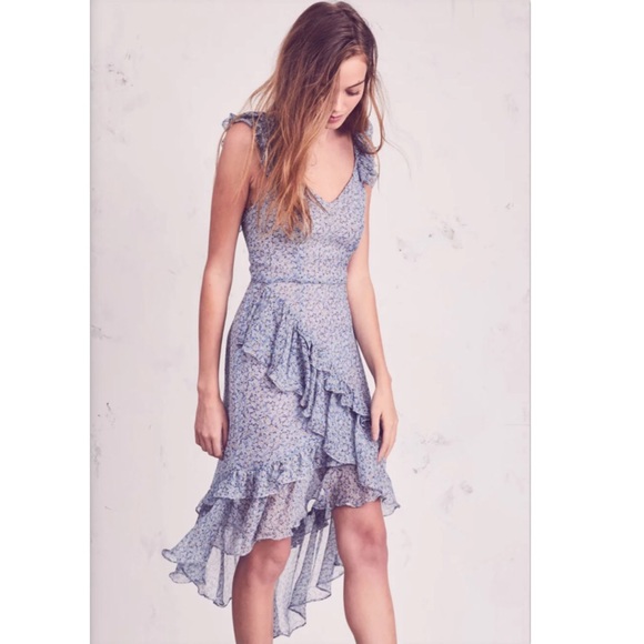 LoveShackFancy Dresses & Skirts - New LoveShackFancy Maeve Silk Floral Ruffle Dress